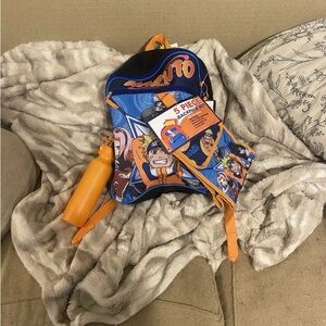 Naruto 5 piece Backpack Set - Blue and Orange